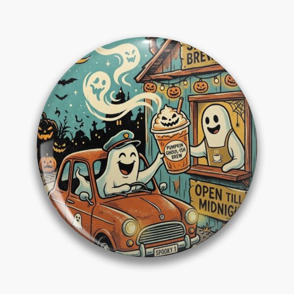 Item preview, Freshly Boo'd Ghost Drive-Thru Coffee – Spooky Brew Co Halloween designed and sold by BumbleBloom7.