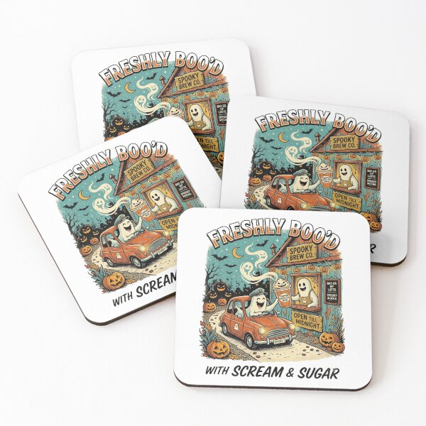 Item preview, Freshly Boo'd Ghost Drive-Thru Coffee – Spooky Brew Co Halloween designed and sold by BumbleBloom7.