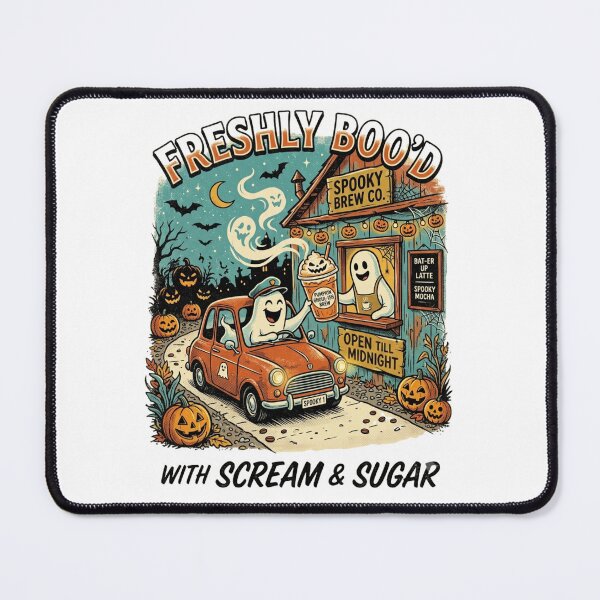 Item preview, Freshly Boo'd Ghost Drive-Thru Coffee – Spooky Brew Co Halloween designed and sold by BumbleBloom7.