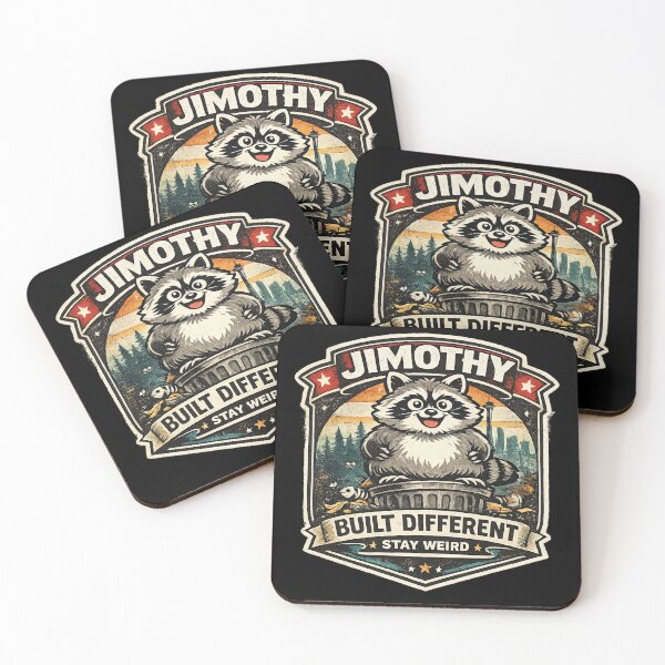 Item preview, Jimothy Raccoon, Build Different, Stay Weird designed and sold by aventi24.