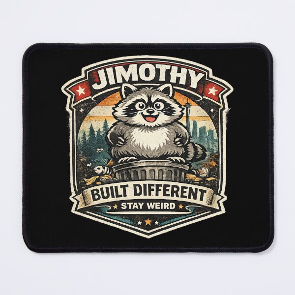 Item preview, Jimothy Raccoon, Build Different, Stay Weird designed and sold by aventi24.