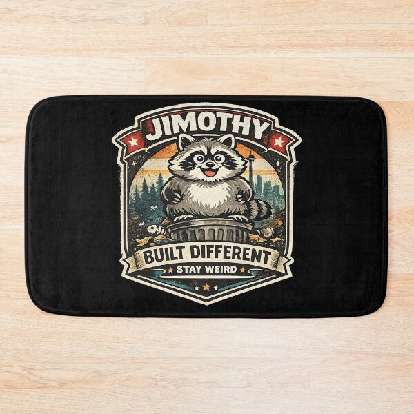 Item preview, Jimothy Raccoon, Build Different, Stay Weird designed and sold by aventi24.