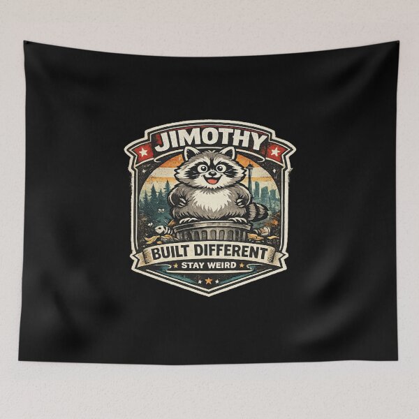 Item preview, Jimothy Raccoon, Build Different, Stay Weird designed and sold by aventi24.