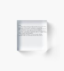 Sammi Anonymous Letter Acrylic Block
