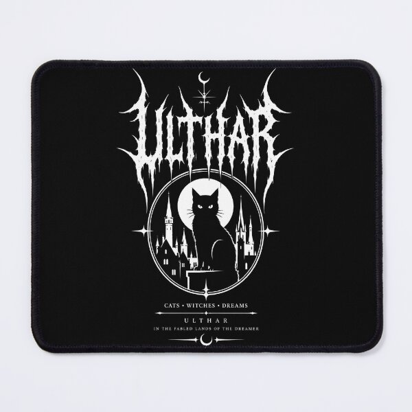 Item preview, Ulthar Black Metal T-Shirt | Lovecraft Cat City Gothic Horror Design designed and sold by Extravanganzza.