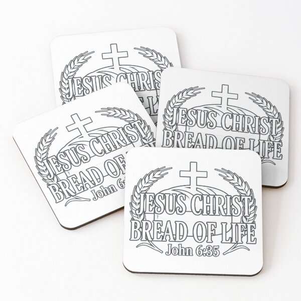 Item preview, Jesus Christ Bread of Life Faith - John 6:35 - Cross & Wheat Eucharistic Christian T-Shirt designed and sold by graceformen.