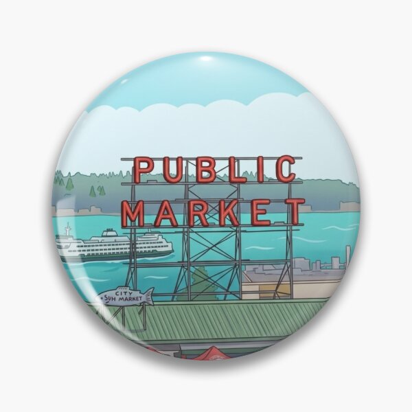 Item preview, Pike Place Public Market Seattle designed and sold by RosieBonsai.
