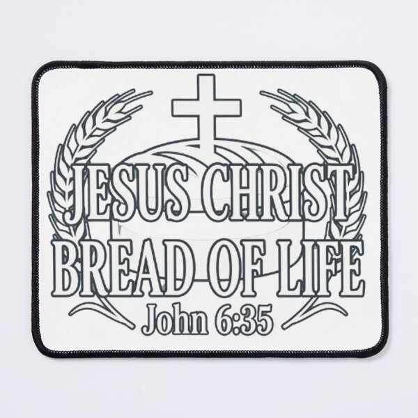 Item preview, Jesus Christ Bread of Life Faith - John 6:35 - Cross & Wheat Eucharistic Christian T-Shirt designed and sold by graceformen.