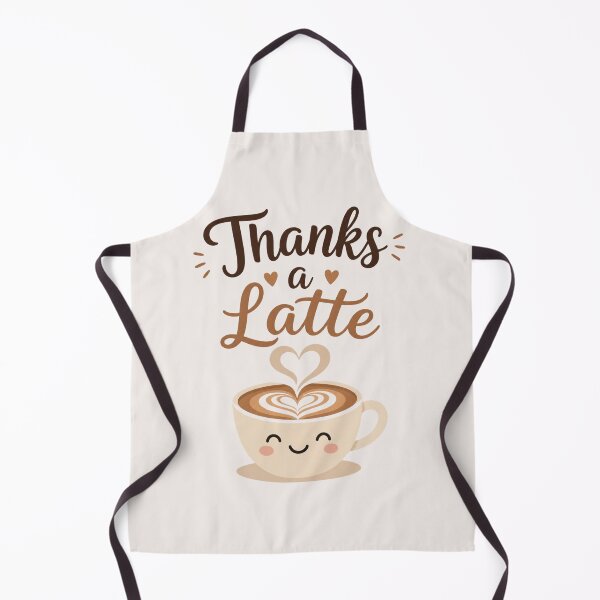 Item preview, Thanks A Latte Cute Coffee Pun Illustration designed and sold by Cerys-GS.