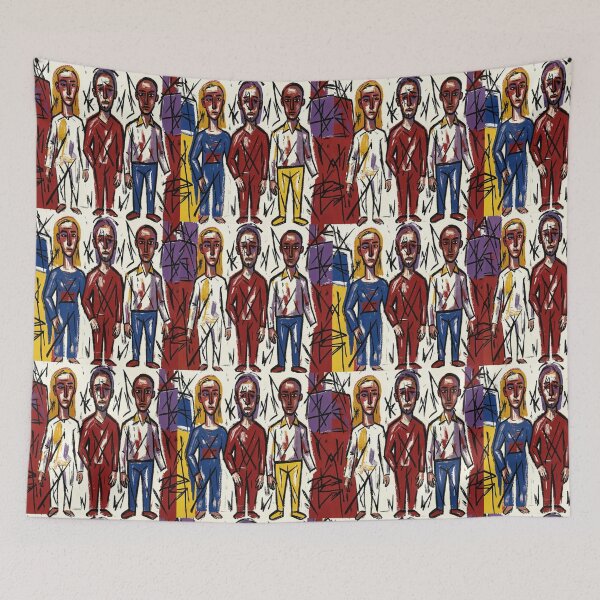 Item preview, Abstract Fashion Figures Pattern designed and sold by weirdfishes123.