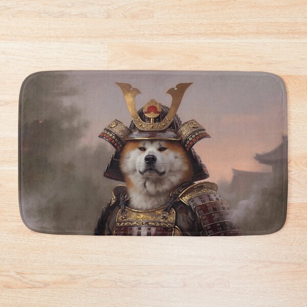 Item preview, Majestic Akita Samurai Warrior in Traditional Japanese Armor Fantasy Portrait designed and sold by cr6zym1nd.