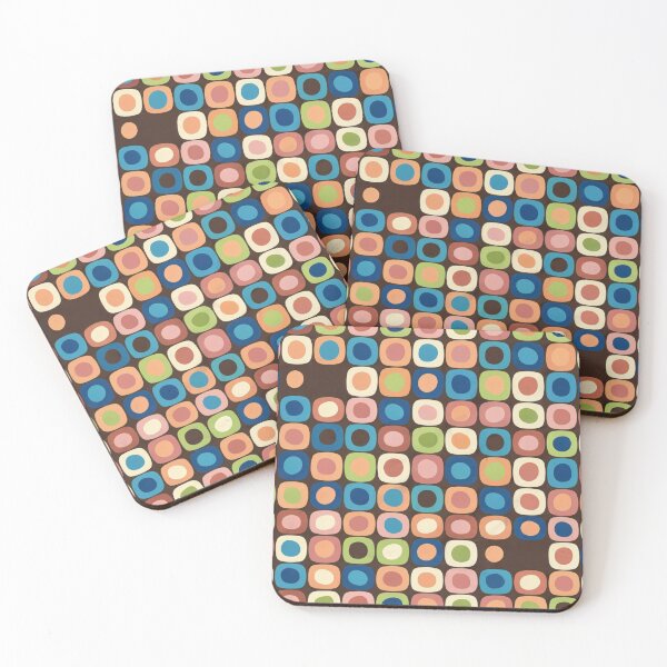 Item preview, Retro Rounded Squares Pattern designed and sold by weirdfishes123.
