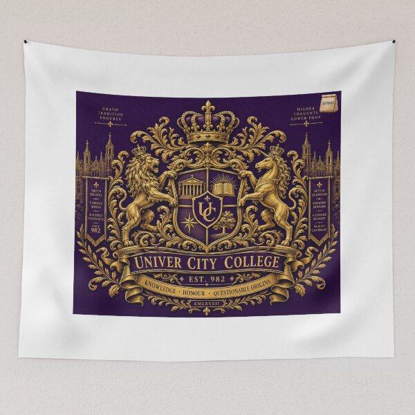 Item preview, Univer City College Vintage Crest Funny Fake University designed and sold by lifrary365.