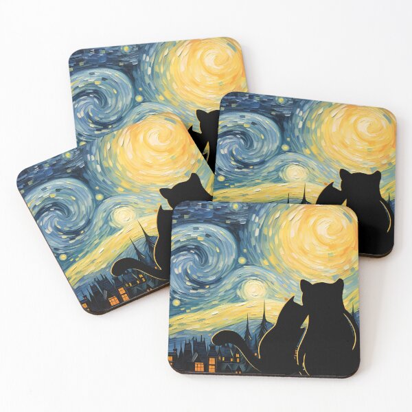 Item preview, Van Gogh Cat Starry Night Van Gogh Cat Lovers designed and sold by PurrfectHome.