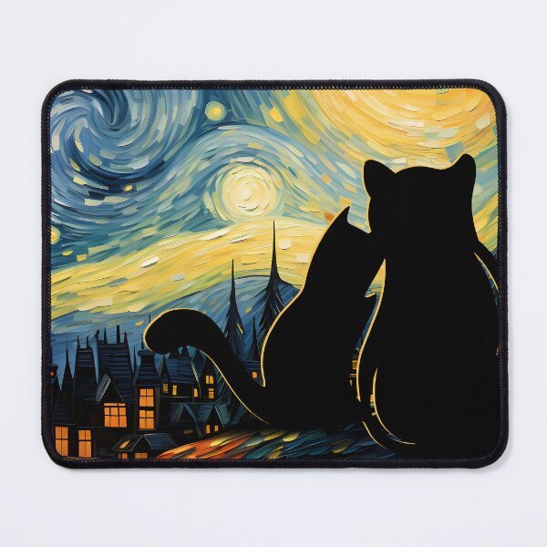 Item preview, Van Gogh Cat Starry Night Van Gogh Cat Lovers designed and sold by PurrfectHome.