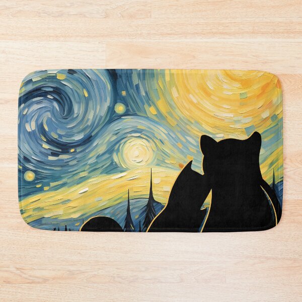 Item preview, Van Gogh Cat Starry Night Van Gogh Cat Lovers designed and sold by PurrfectHome.