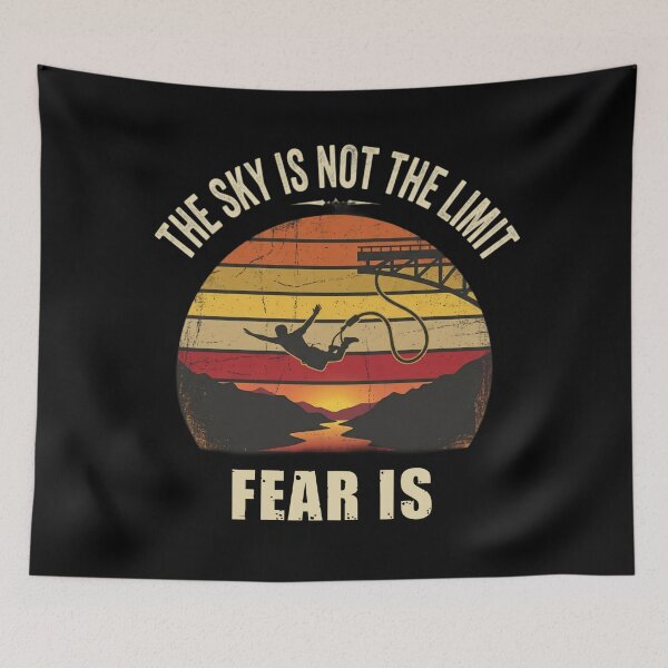 Item preview, The Sky Is Not the Limit Fear Is – Vintage Bungee Jump Adventure designed and sold by SidTastic .