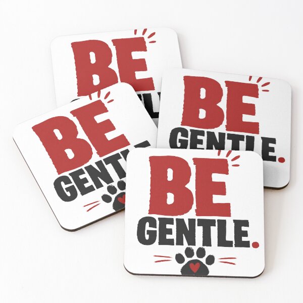 Item preview, Be Gentle Paw Print | Minimal Animal Lover Typography | Kindness Streetwear Design designed and sold by Lovestickerco.