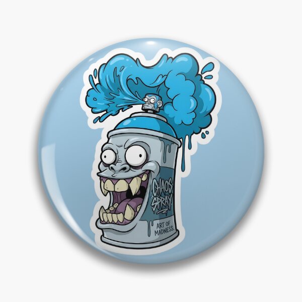 Item preview, Chaos Spray Monster Sticker | Graffiti Spray Can Monster | Street Art Horror Cartoon | Urban Graffiti Decal | Creepy Monster Art designed and sold by Bhaskar Digital Art.