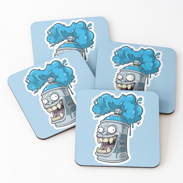 Item preview, Chaos Spray Monster Sticker | Graffiti Spray Can Monster | Street Art Horror Cartoon | Urban Graffiti Decal | Creepy Monster Art designed and sold by Bhaskar Digital Art.
