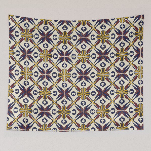 Item preview, Mediterranean Floral Tile Pattern designed and sold by weirdfishes123.