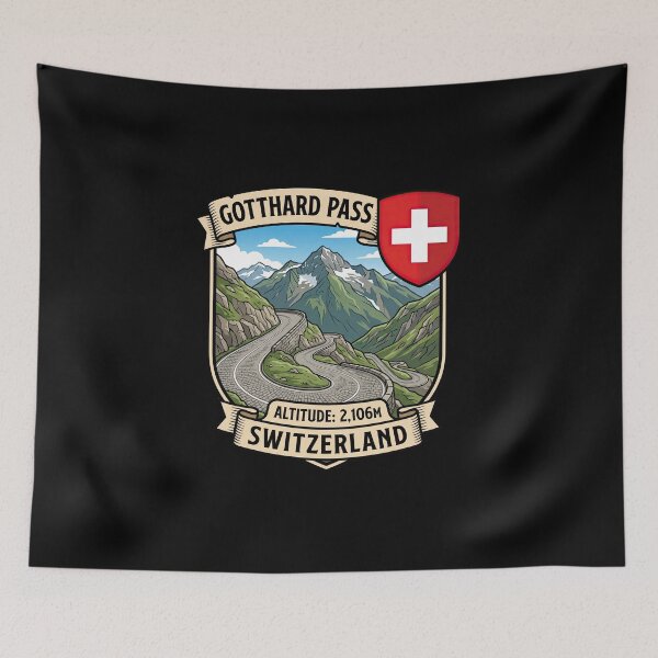 Item preview, Gotthard Pass Scenic Swiss Alps Artwork designed and sold by enzoade.