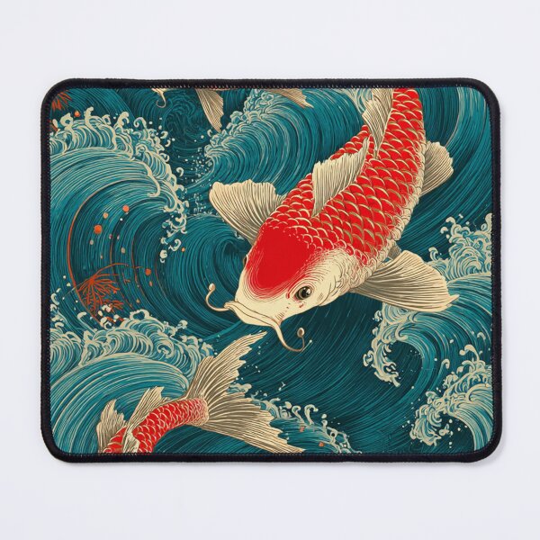 Item preview, Koi Fish in Ocean Waves designed and sold by weirdfishes123.