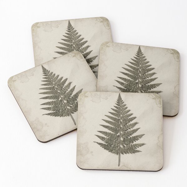 Item preview, Antique Pressed Fern Frond Botanical Herbarium Plate designed and sold by PictorialWhimsy.