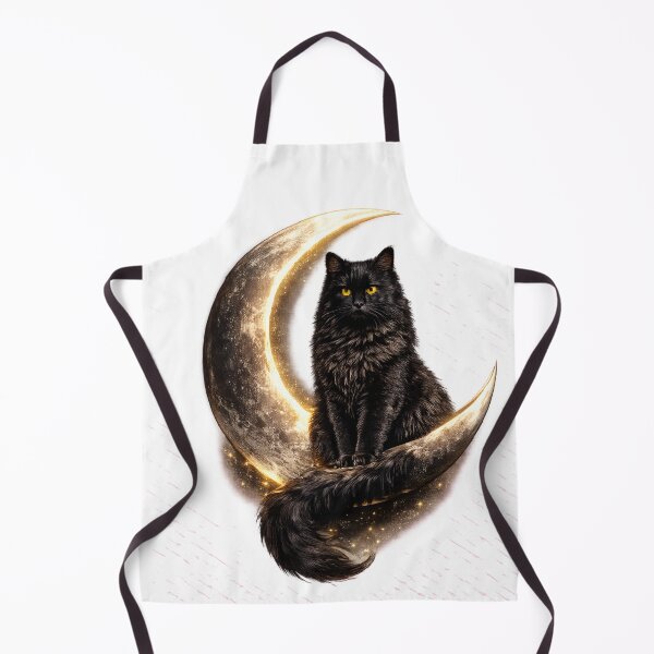 Item preview, Majestic Black Cat on Crescent Moon T-Shirt | Realistic Golden Eyes Cat | Gothic Cat Lover Gift designed and sold by Skedart.