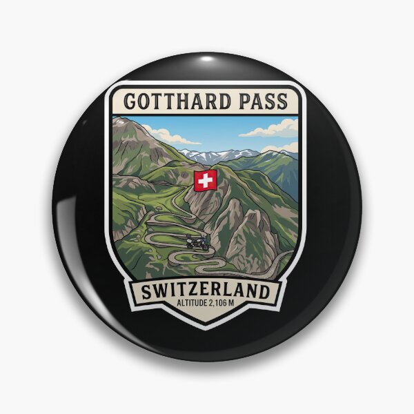 Item preview, Gotthard Pass Switzerland Biker Adventure Graphic designed and sold by enzoade.