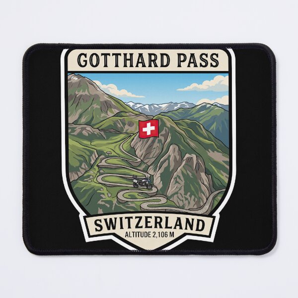 Item preview, Gotthard Pass Switzerland Biker Adventure Graphic designed and sold by enzoade.