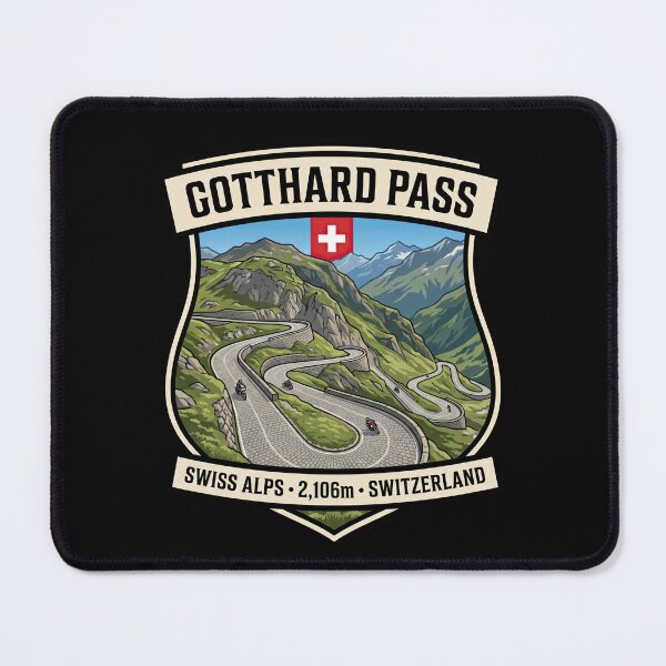 Item preview, Gotthard Pass Alpine Pass Travel Print designed and sold by enzoade.