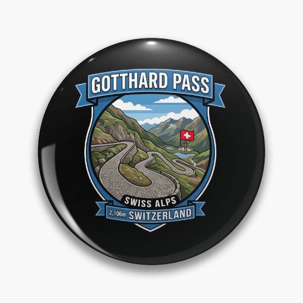 Item preview, Gotthard Pass Switzerland Road Trip Design designed and sold by enzoade.