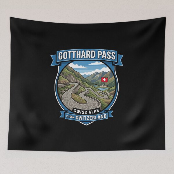 Item preview, Gotthard Pass Switzerland Road Trip Design designed and sold by enzoade.
