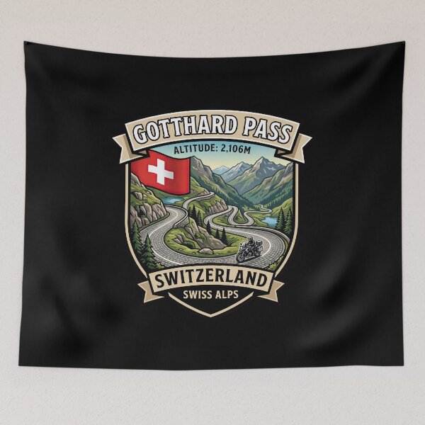 Item preview, Gotthard Pass Iconic Alpine Highway Graphic designed and sold by enzoade.