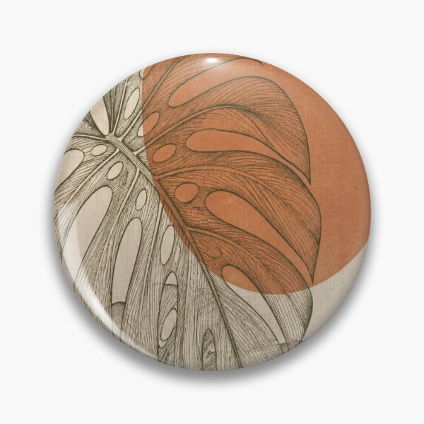 Item preview, Boho Chic Fine Line Art Monstera Leaf Terracotta Sun Poster designed and sold by Gameshalah's Designs Hub.