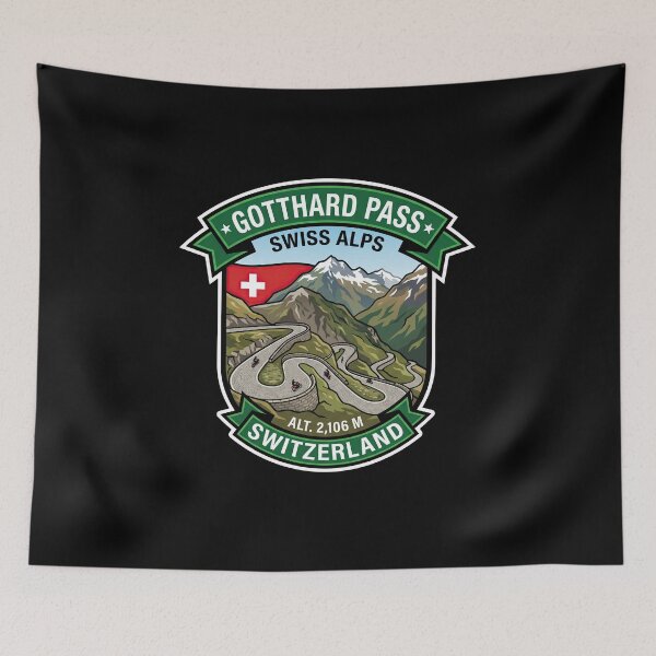 Item preview, Gotthard Pass Swiss Mountain Adventure Artwork designed and sold by enzoade.