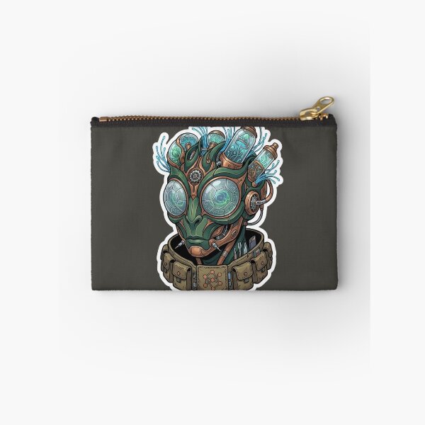 Item preview, Cyberpunk Alien Scientist Sticker | Biomechanical Reptile Android | Sci-Fi Tech Art | Futuristic AI Character | Steampunk Cyborg Design designed and sold by Bhaskar Digital Art.