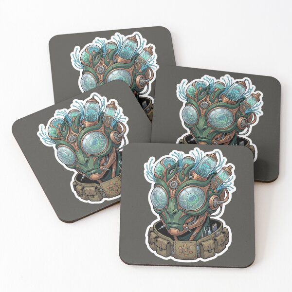 Item preview, Cyberpunk Alien Scientist Sticker | Biomechanical Reptile Android | Sci-Fi Tech Art | Futuristic AI Character | Steampunk Cyborg Design designed and sold by Bhaskar Digital Art.
