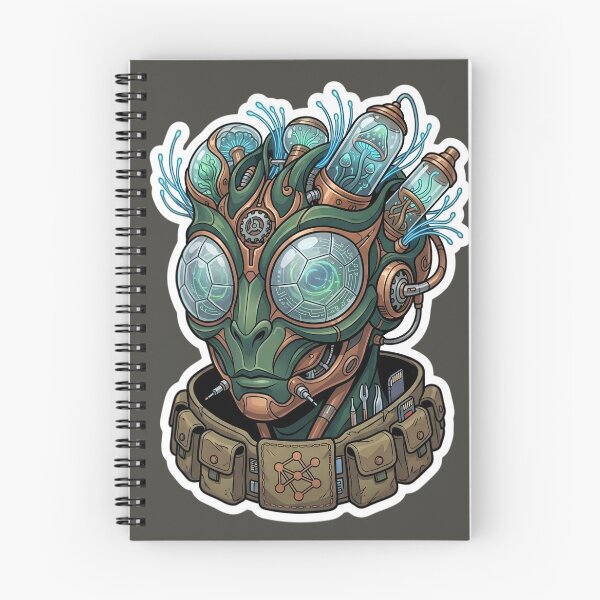 Item preview, Cyberpunk Alien Scientist Sticker | Biomechanical Reptile Android | Sci-Fi Tech Art | Futuristic AI Character | Steampunk Cyborg Design designed and sold by Bhaskar Digital Art.