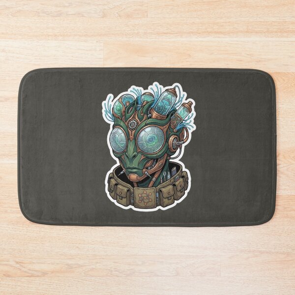 Item preview, Cyberpunk Alien Scientist Sticker | Biomechanical Reptile Android | Sci-Fi Tech Art | Futuristic AI Character | Steampunk Cyborg Design designed and sold by Bhaskar Digital Art.