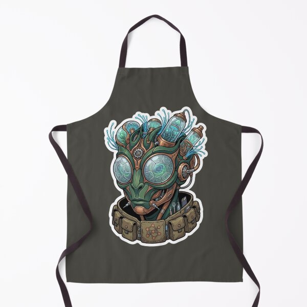 Item preview, Cyberpunk Alien Scientist Sticker | Biomechanical Reptile Android | Sci-Fi Tech Art | Futuristic AI Character | Steampunk Cyborg Design designed and sold by Bhaskar Digital Art.