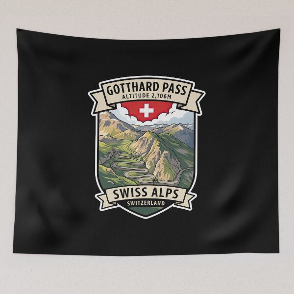 Item preview, Gotthard Pass Alps Motorcycle Touring Design designed and sold by enzoade.
