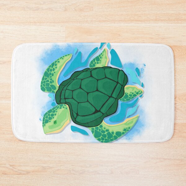 Item preview, Sea Turtle Making a Splash | Colorful Ocean Wildlife Illustration designed and sold by DonnaRaine.