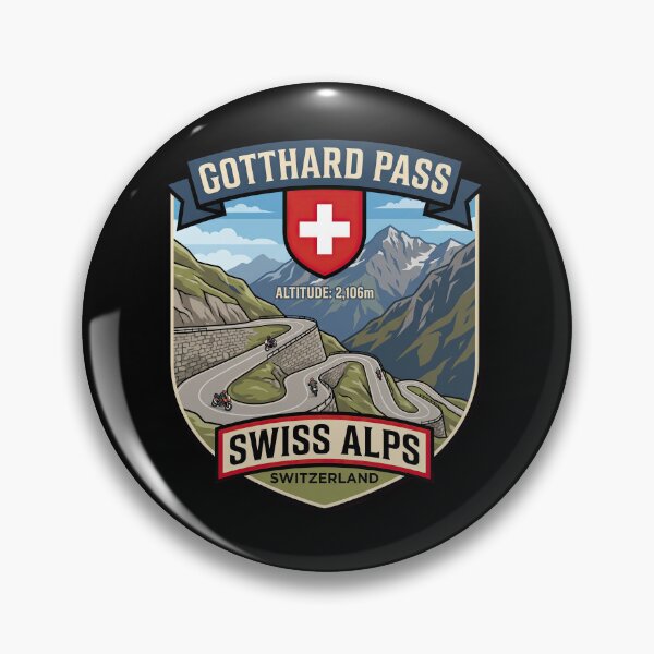 Item preview, Gotthard Pass Switzerland Scenic Driving Route Graphic designed and sold by enzoade.