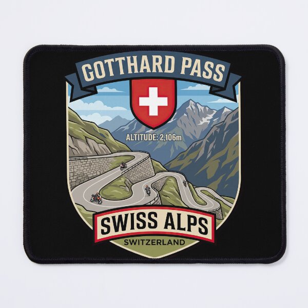 Item preview, Gotthard Pass Switzerland Scenic Driving Route Graphic designed and sold by enzoade.