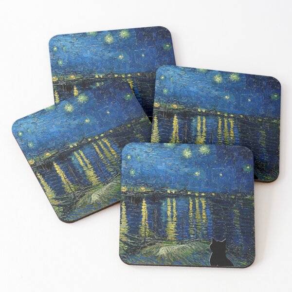 Item preview, Van Gogh Cat Starry Night Van Gogh Cat Lovers designed and sold by PurrfectHome.