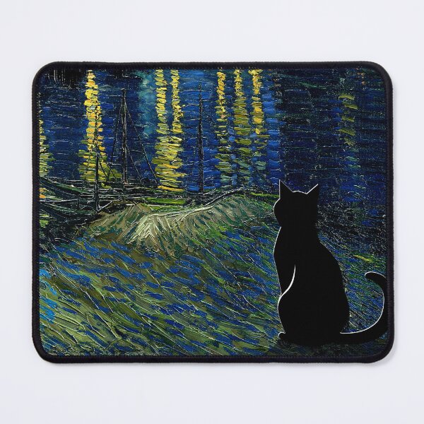 Item preview, Van Gogh Cat Starry Night Van Gogh Cat Lovers designed and sold by PurrfectHome.