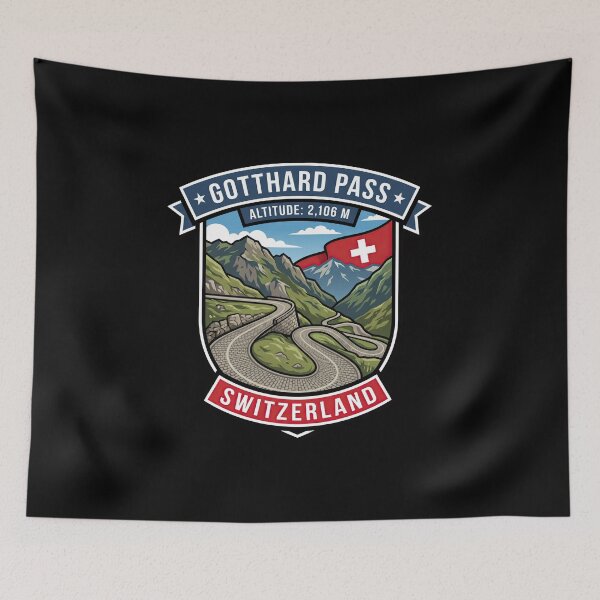 Item preview, Gotthard Pass Historic Alpine Road Artwork designed and sold by enzoade.