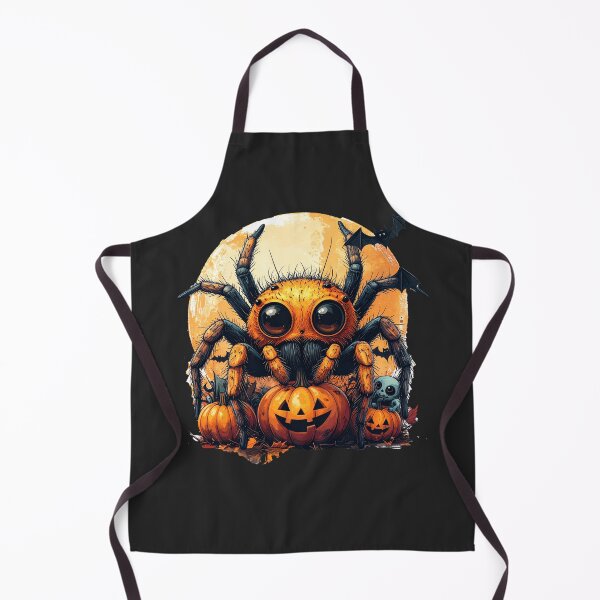 Item preview, Cute Halloween Spider with Jack O Lantern Under Full Moon designed and sold by OksArtStudio.